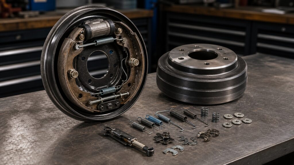when to use brake drums instead of brake hardware kits brake component explainer image