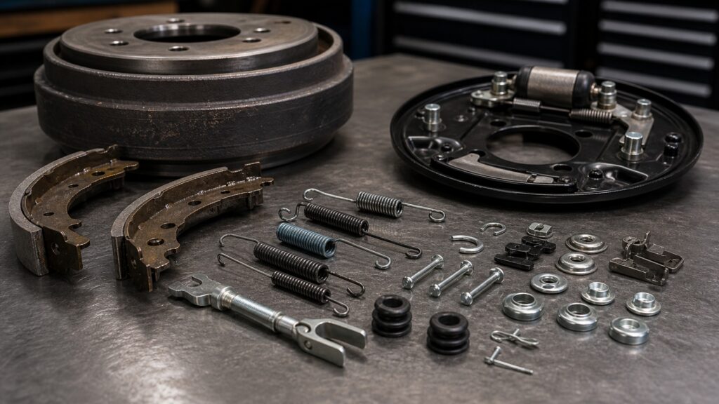 when to use brake hardware kits instead of brake drums brake component explainer image