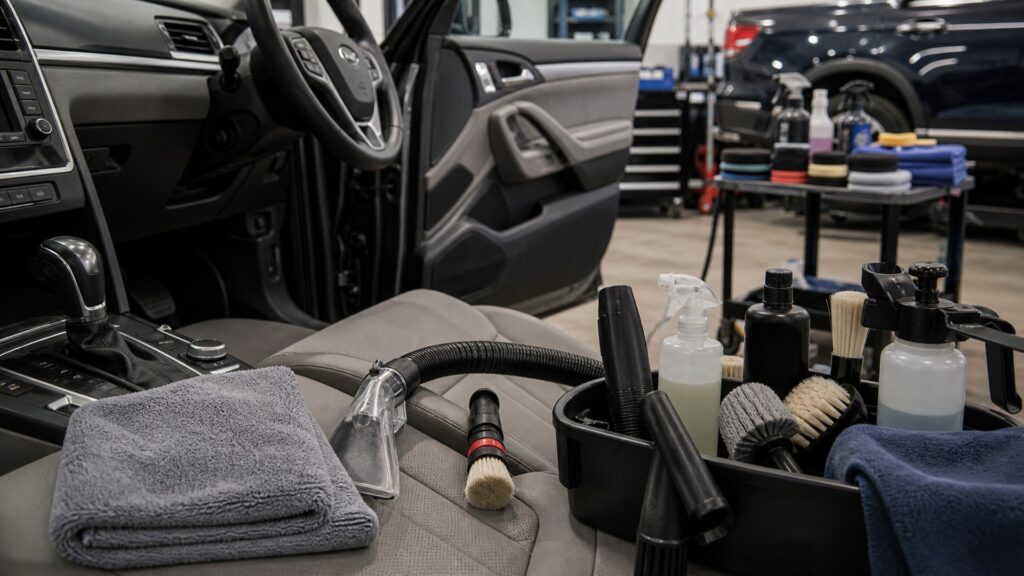 interior cleaning instead of detailing kits explainer hero image for Review Streets