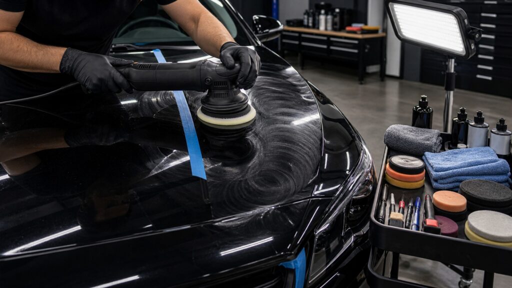 polishing & paint correction instead of detailing kits explainer hero image for Review Streets