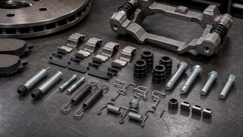 why brake hardware kits fitment matters brake component explainer image