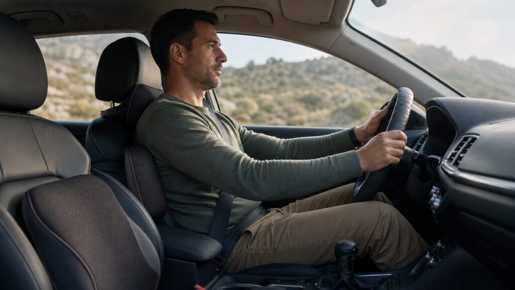 ergonomic driving accessories explainer hero image for Review Streets