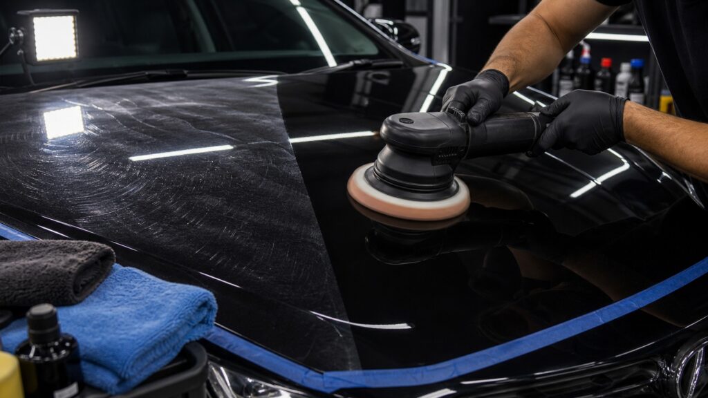 polishing & paint correction operating function explainer hero image for Review Streets