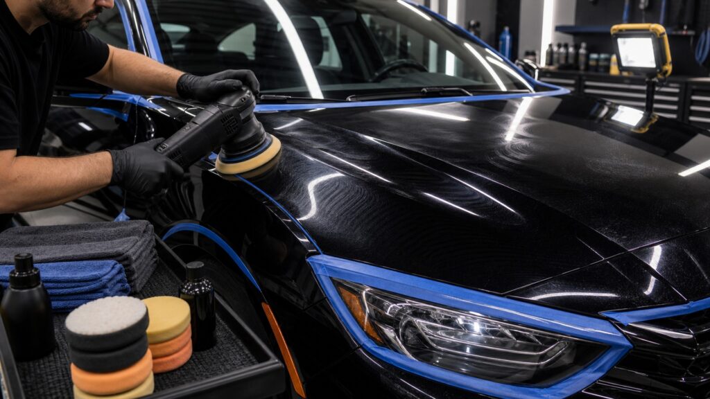 polishing & paint correction safety factors explainer hero image for Review Streets