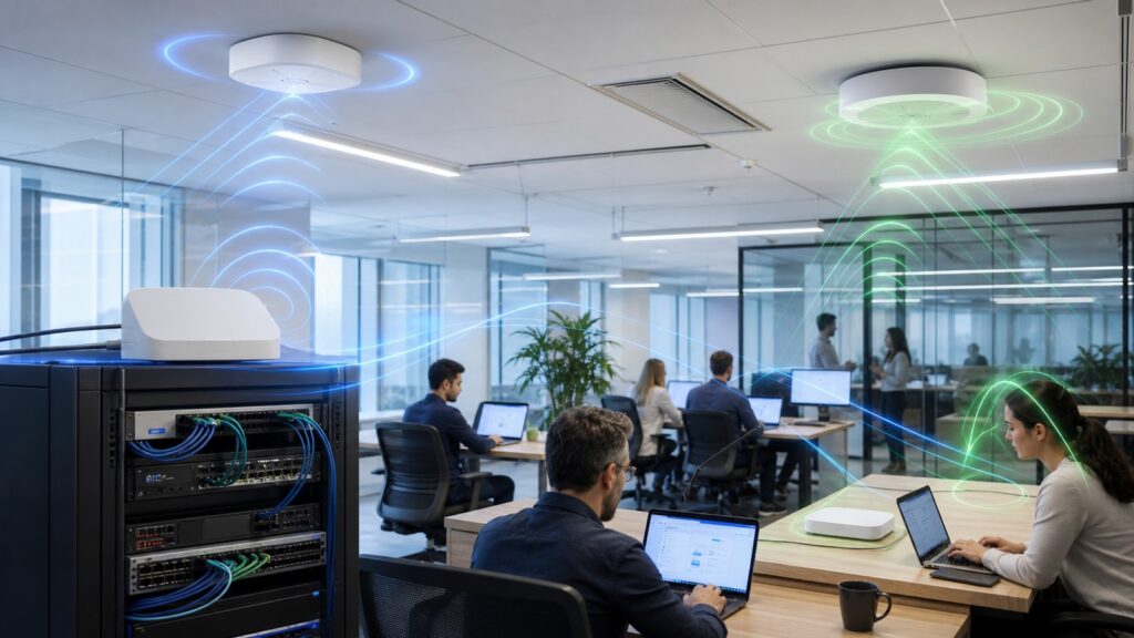 WiFi 6 vs WiFi 7 business comparison image