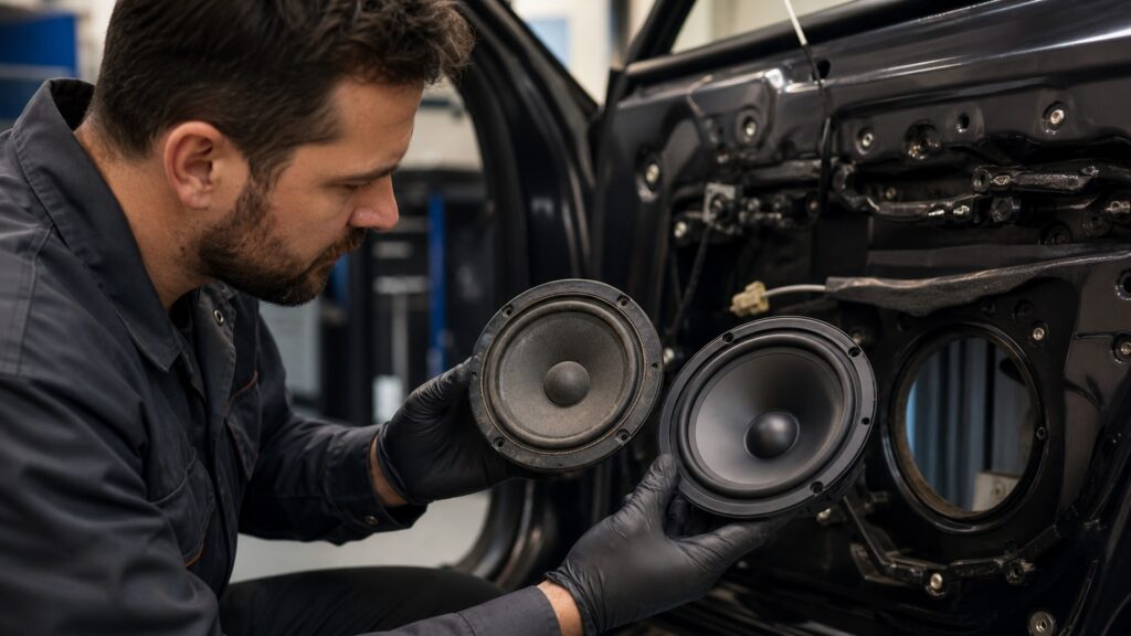 car speakers explainer hero image for Review Streets