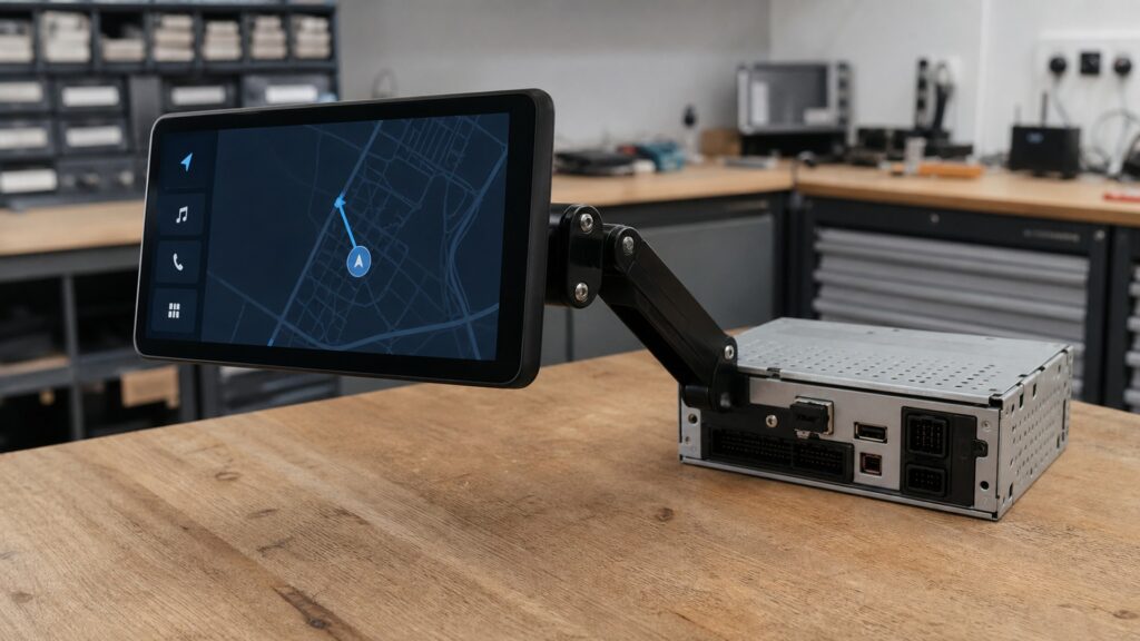 floating display head units explainer hero image for Review Streets
