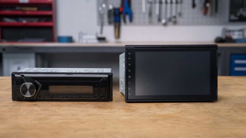 single din head units explainer hero image for Review Streets