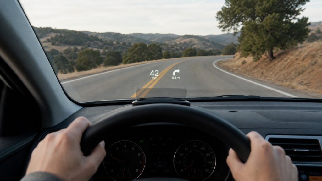 heads-up displays explainer hero image for Review Streets