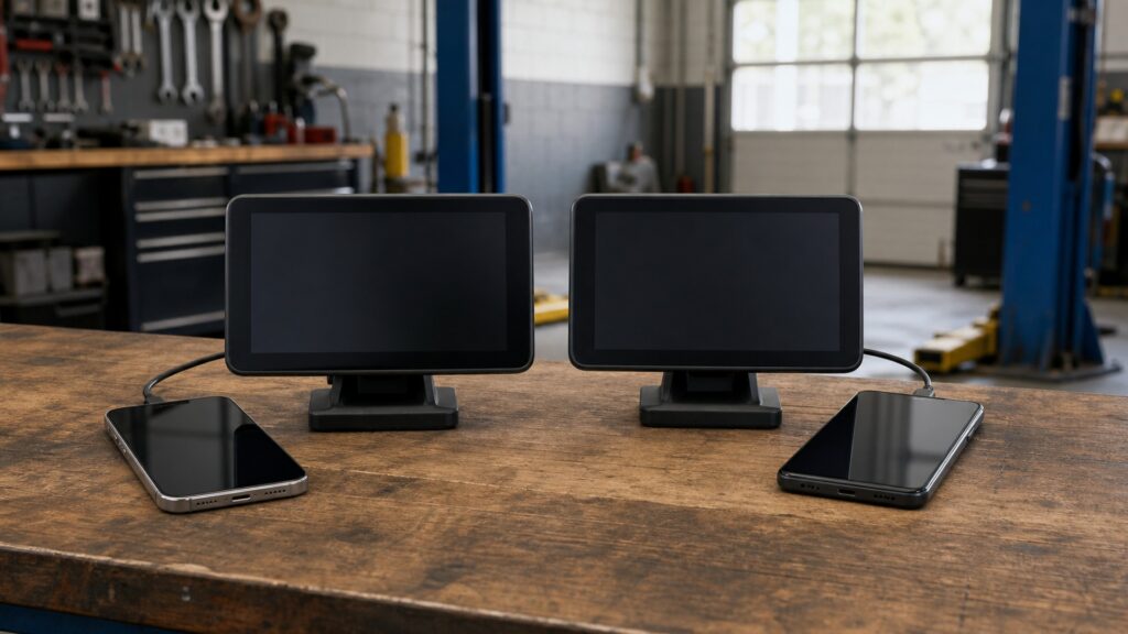 wireless carplay displays explainer hero image for Review Streets