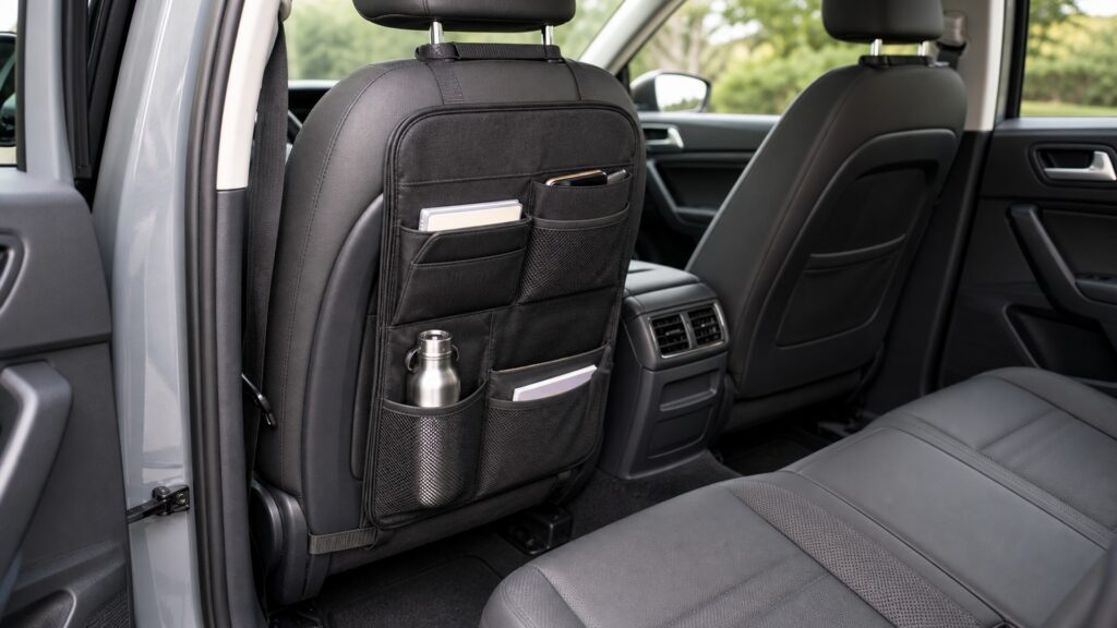 seat back organizers explainer hero image for Review Streets