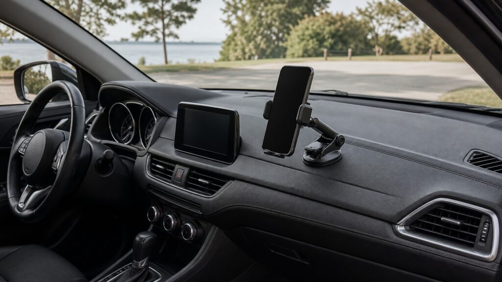 dashboard phone mounts explainer hero image for Review Streets