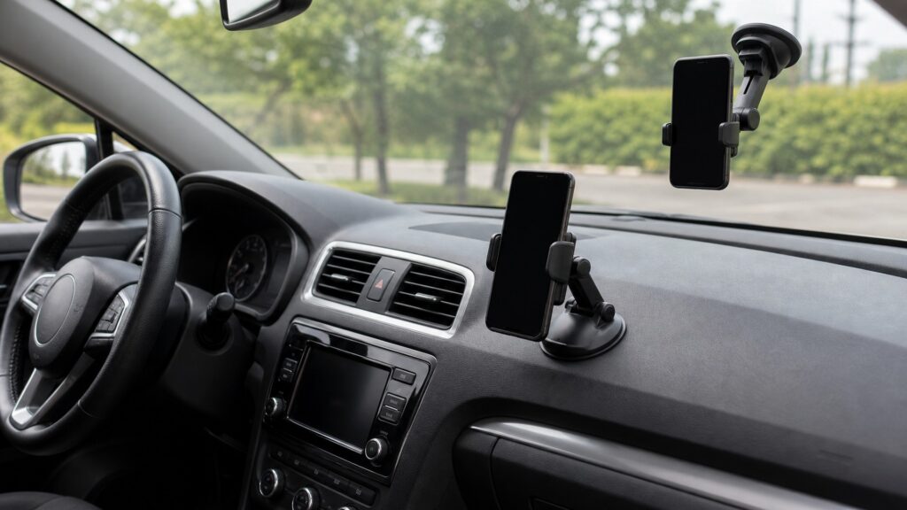 dashboard phone mounts explainer hero image for Review Streets