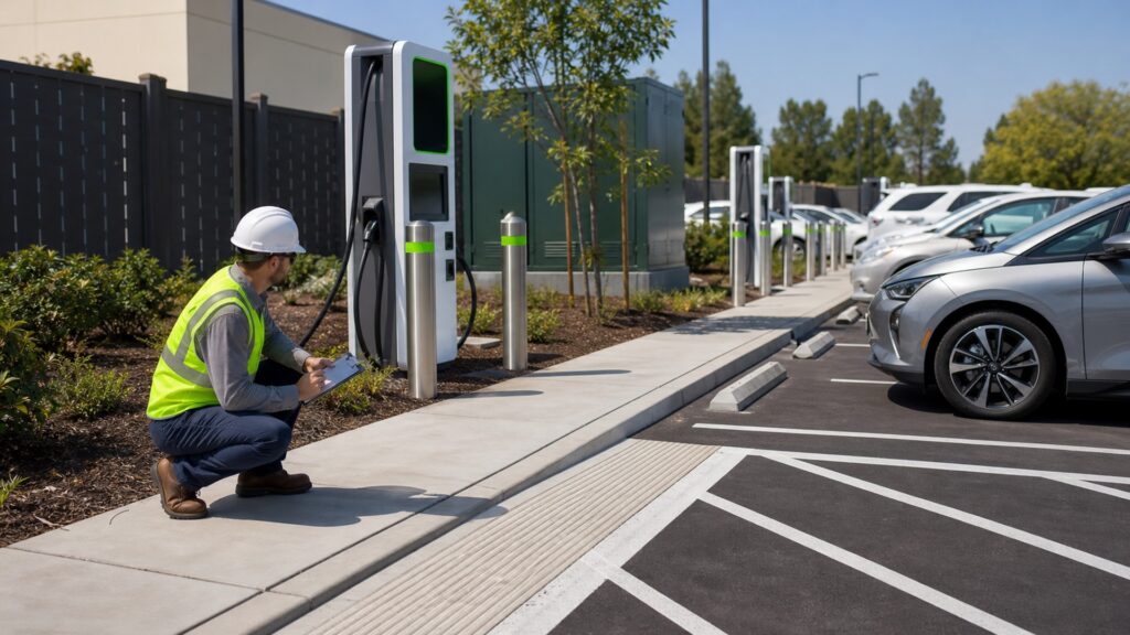 commercial ev charging stations explainer hero image for Review Streets