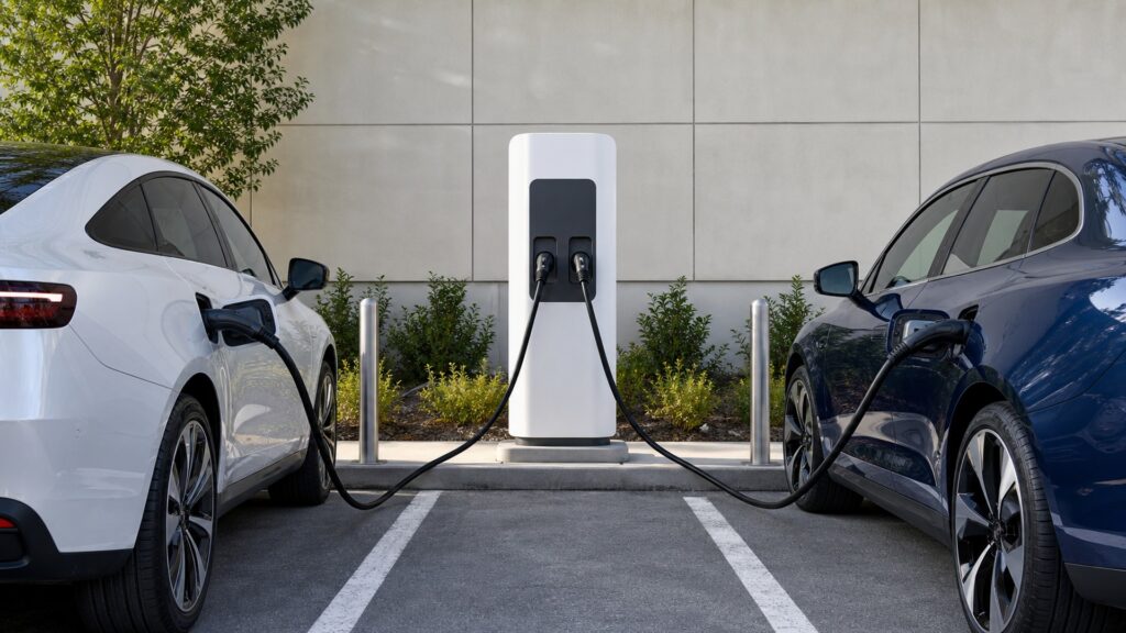 dual port ev chargers explainer hero image for Review Streets