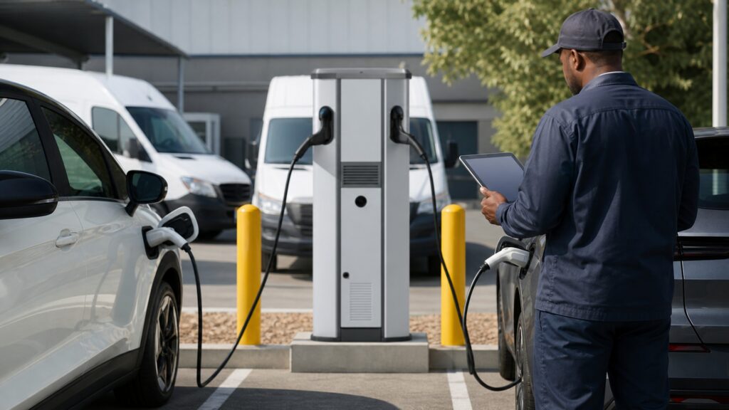 dual port ev chargers explainer hero image for Review Streets