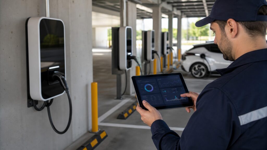 networked charging stations explainer hero image for Review Streets