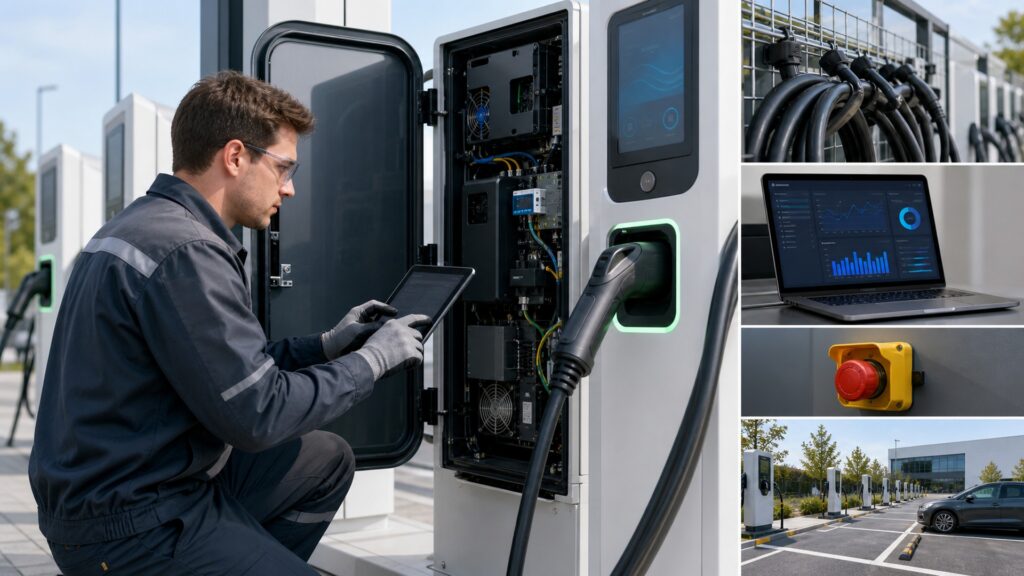 networked charging stations explainer hero image for Review Streets