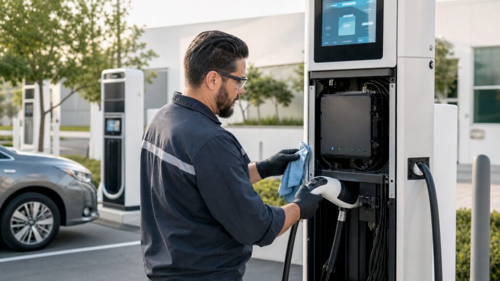 networked charging stations explainer hero image for Review Streets