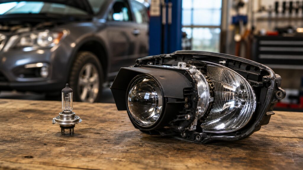 halogen headlight bulbs explainer hero image for Review Streets