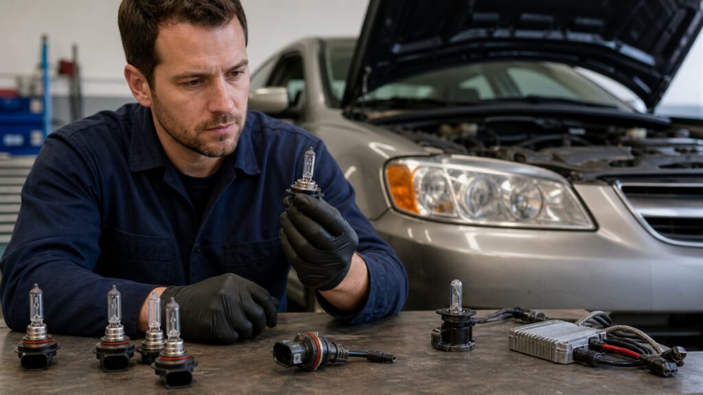 halogen headlight bulbs explainer hero image for Review Streets