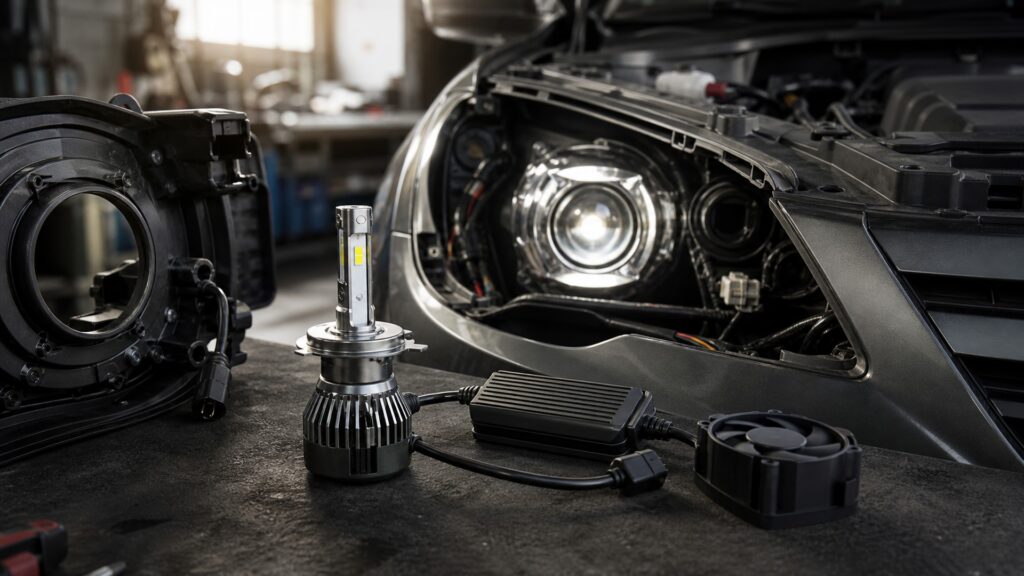 led headlight bulbs explainer hero image for Review Streets