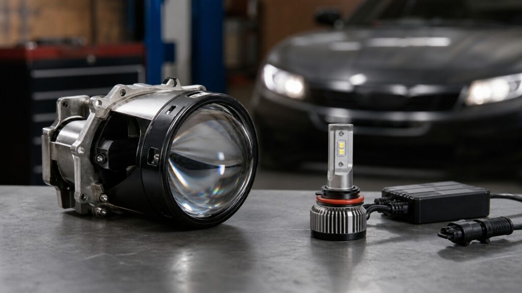projector headlights explainer hero image for Review Streets