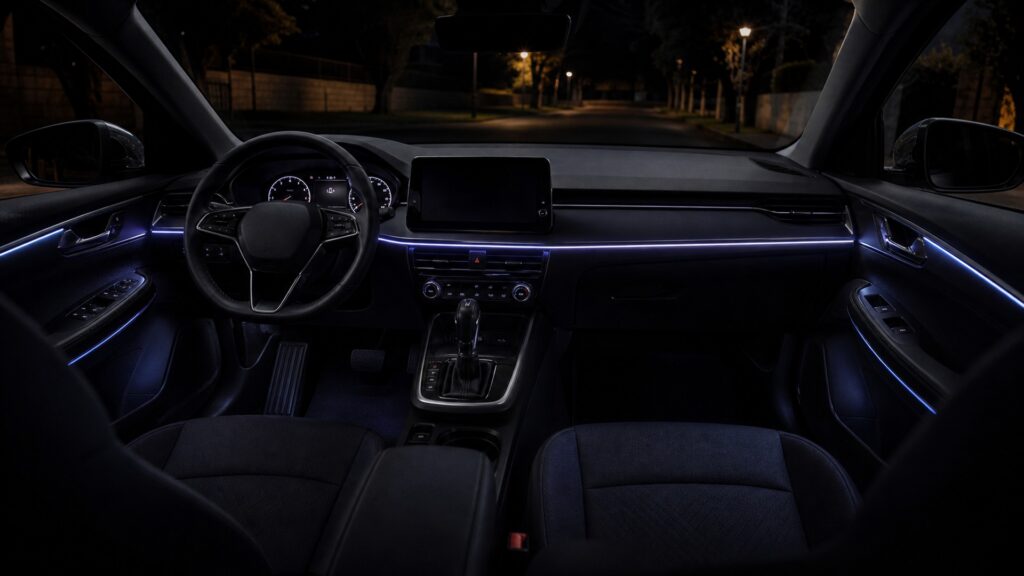 ambient interior lighting explainer hero image for Review Streets