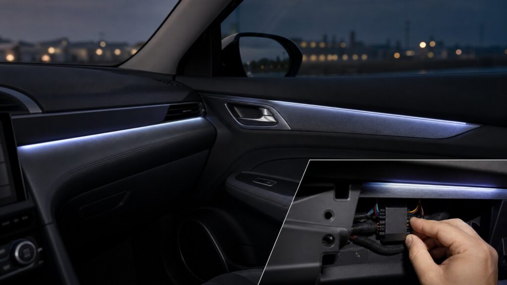 ambient interior lighting explainer hero image for Review Streets