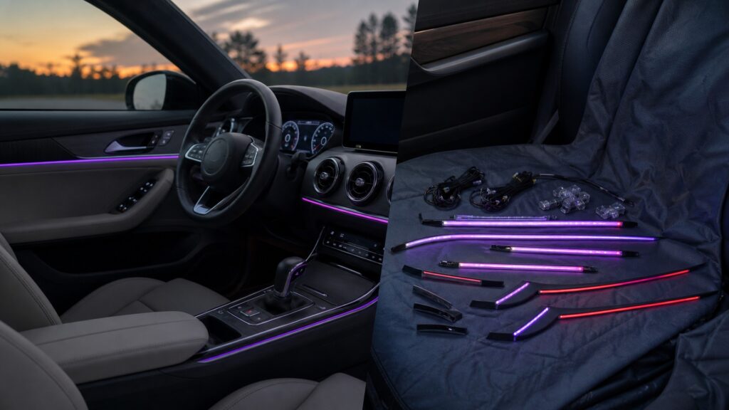 ambient interior lighting explainer hero image for Review Streets