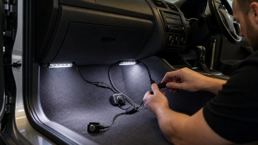 footwell lighting kits explainer hero image for Review Streets