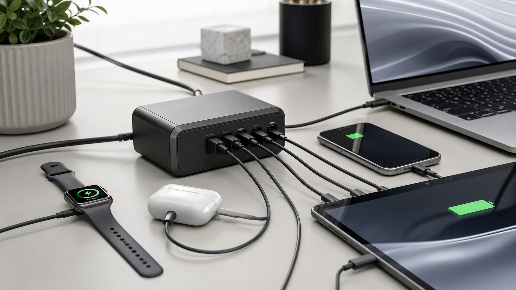 Multi-port chargers for powering multiple devices at once