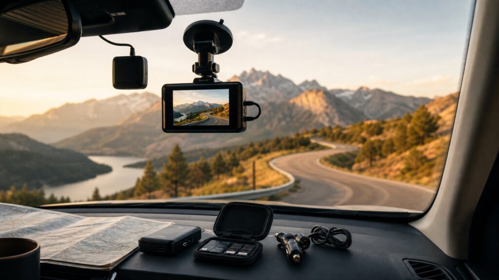 4k dash cameras shopping setup for road trip technology needs with practical vehicle-focused details