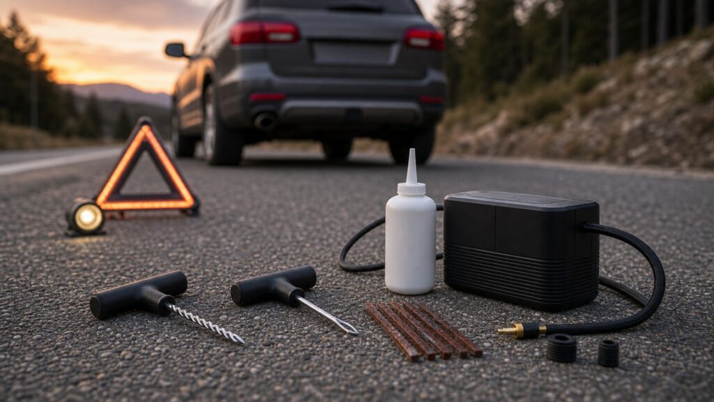 emergency tire repair explainer hero image for Review Streets