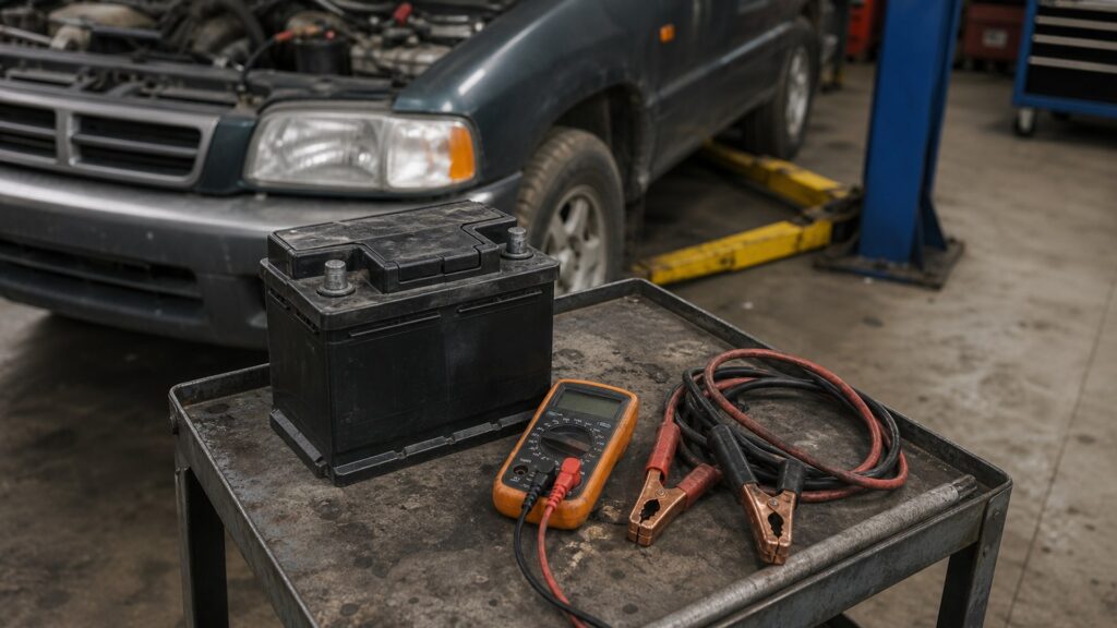 agm car batteries shopping setup for high-mileage vehicle repairs with practical vehicle-focused details