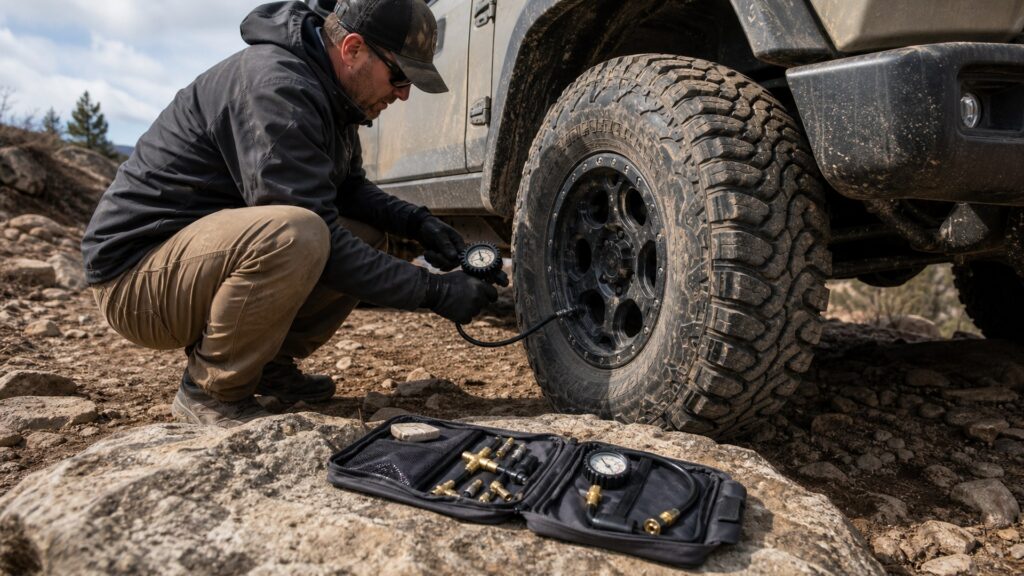 air down tire tools shopping setup for trail recovery planning with practical vehicle-focused details