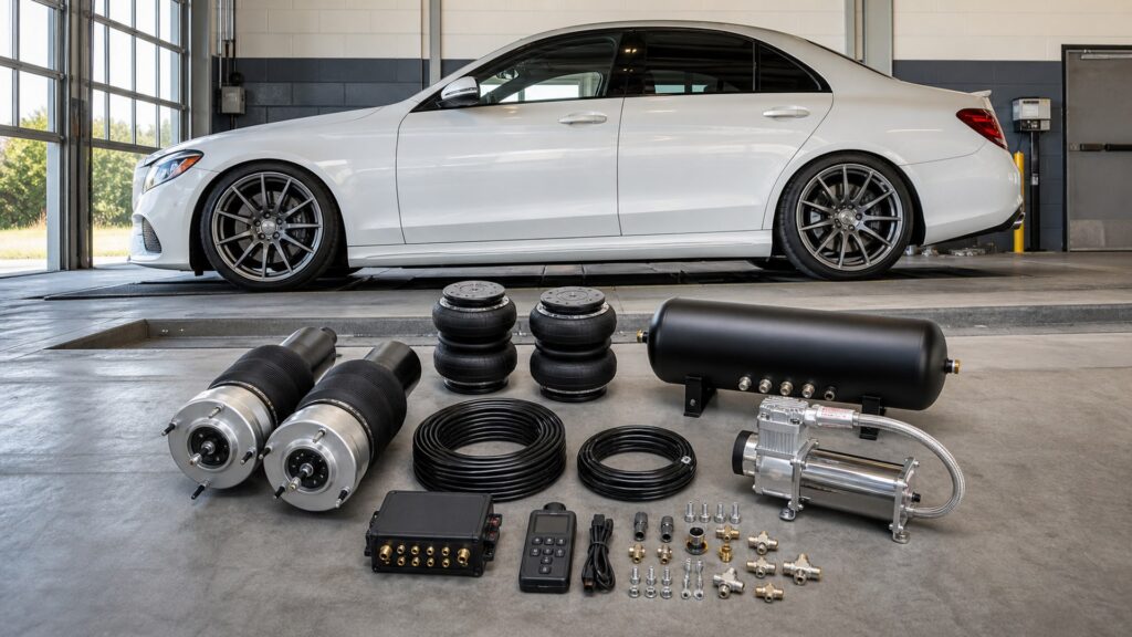 air suspension kits shopping setup for emissions and inspection planning with practical vehicle-focused details