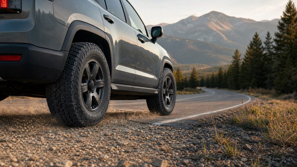all-terrain tires shopping setup for road noise and ride comfort with practical vehicle-focused details