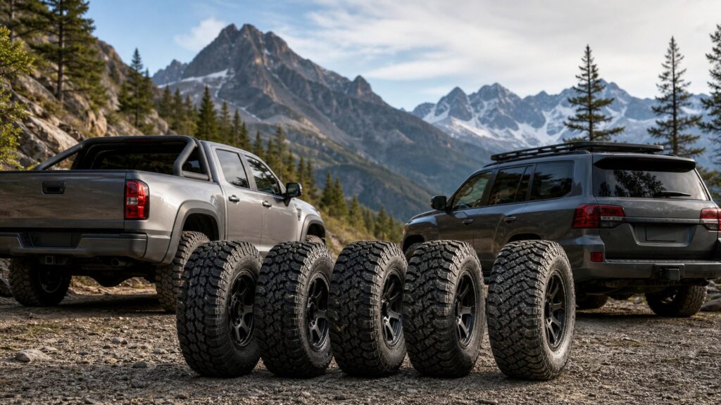 all-terrain tires shopping setup for overall selection with practical vehicle-focused details