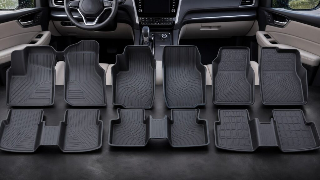 all-weather floor mats shopping setup for overall selection with practical vehicle-focused details