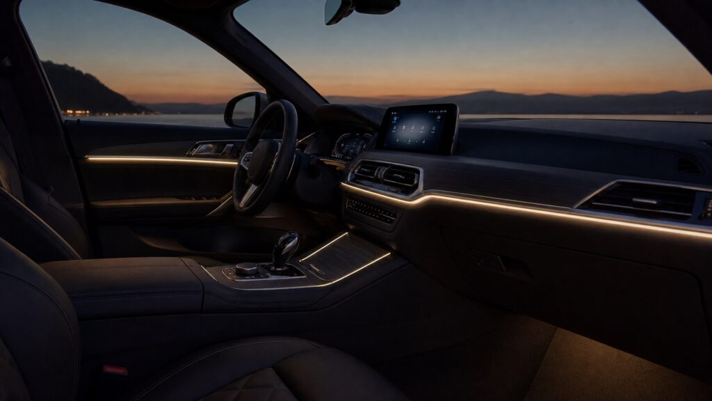 ambient interior lighting shopping setup for overall selection with practical vehicle-focused details