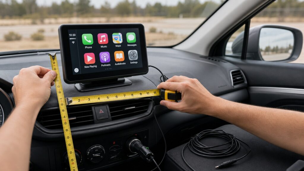 android auto displays shopping setup for vehicle compatibility checks with practical vehicle-focused details