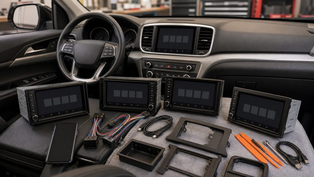 android auto head units shopping setup for road trip technology needs with practical vehicle-focused details