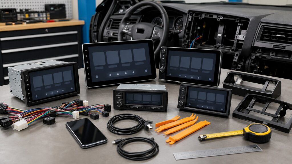 android auto head units shopping setup for vehicle compatibility checks with practical vehicle-focused details