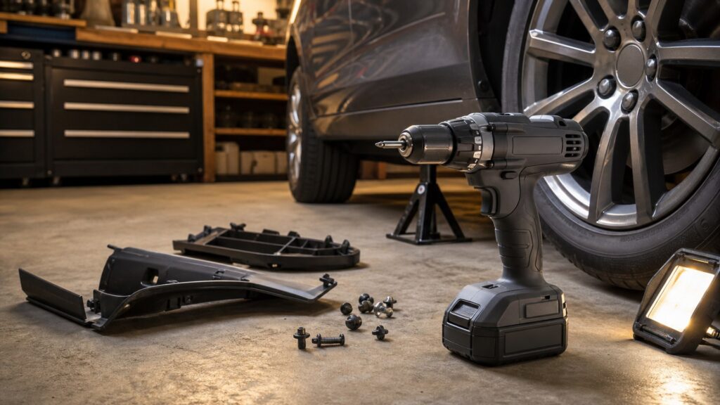 automotive drill drivers shopping setup for home garage workflows with practical vehicle-focused details