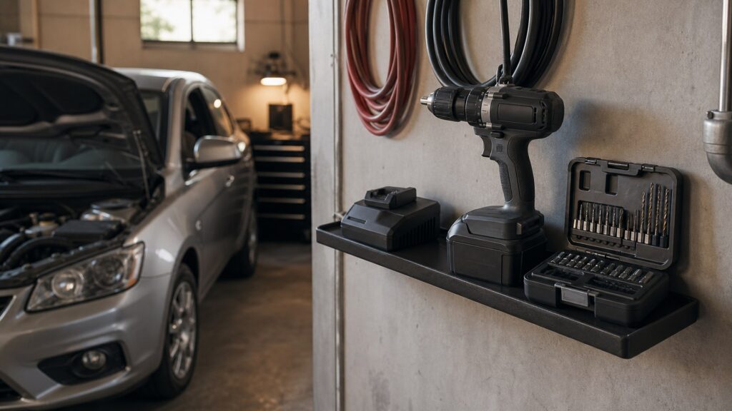 automotive drill drivers shopping setup for space-saving garage setups with practical vehicle-focused details