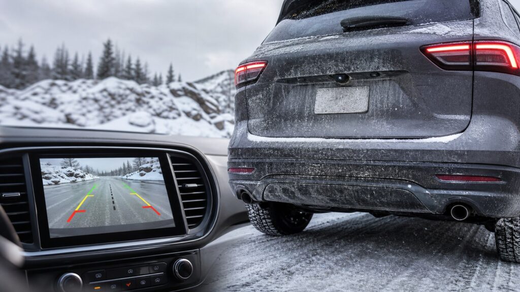 backup cameras shopping setup for weather and road conditions with practical vehicle-focused details