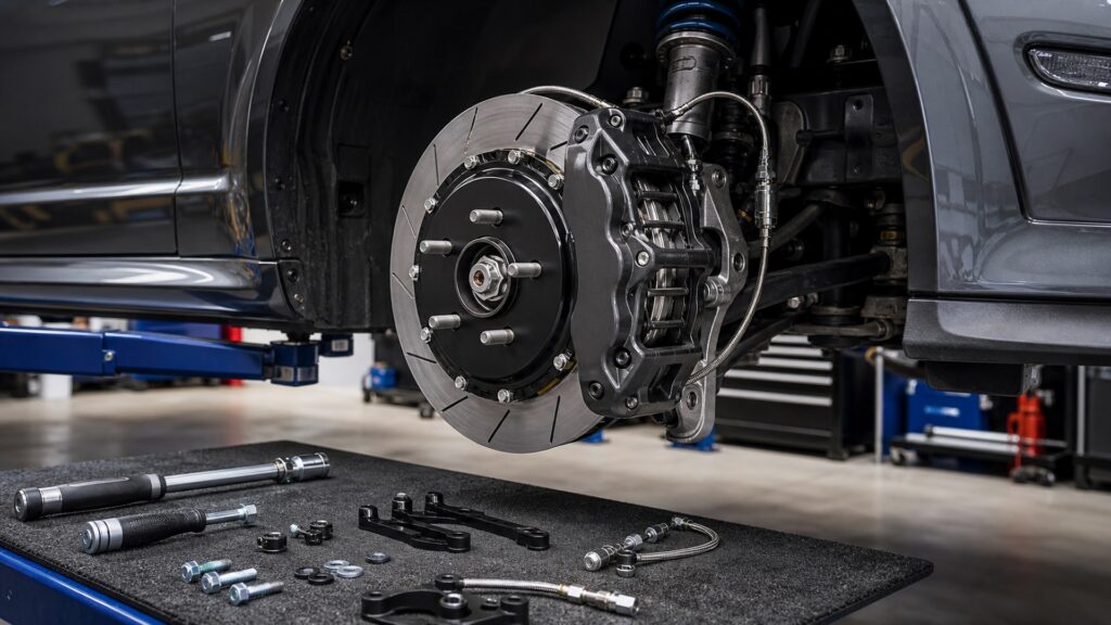 big brake kits shopping setup for installation complexity with practical vehicle-focused details