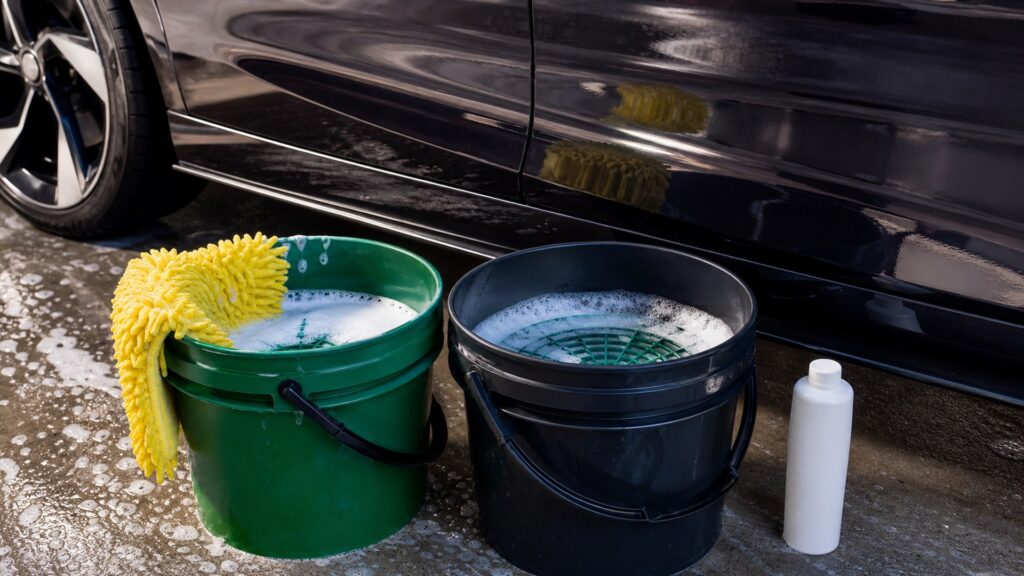 bucket wash systems shopping setup for paint and finish care with practical vehicle-focused details