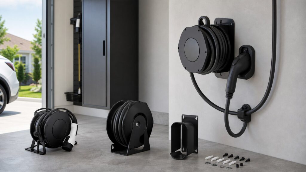 cable organizer reels shopping setup for overall selection with practical vehicle-focused details